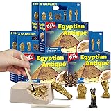 XX Egyptian Mummy Toy Dig Excavation Kit Stocking Stuffer Gift for Kids 6 Packs