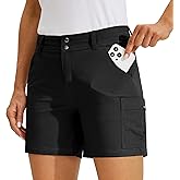 Willit Women's Golf Cargo Shorts Quick Dry Hiking Athletic Casual Summer Shorts with Pockets 5"