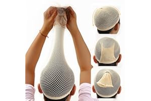 BEEOS 3 Pieces Hair Net for Wig, Natural Nude Mesh Wig Caps for Women, Wig Cap with Open End for Long Thick Hair, Weaving Wig Net Cap