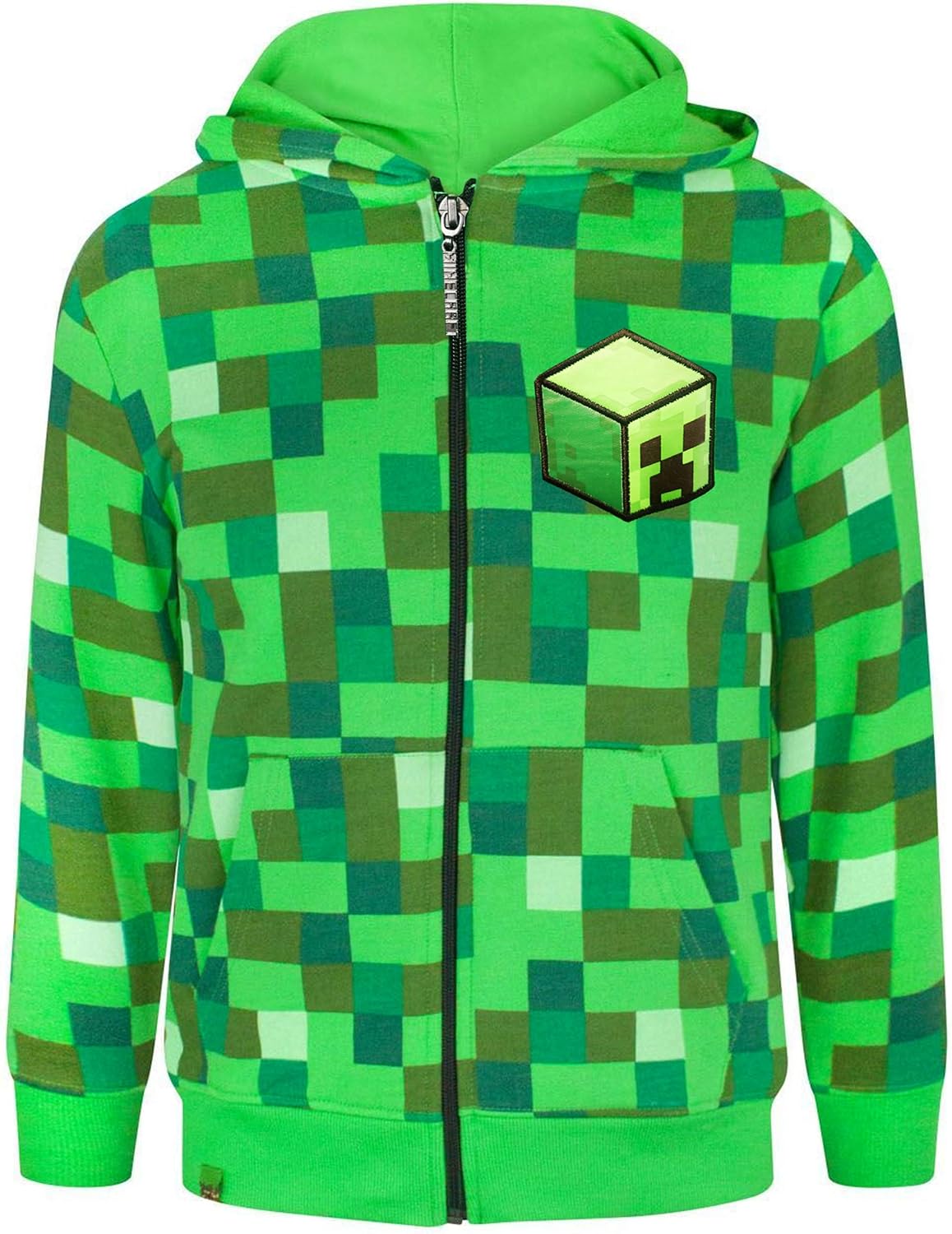 Minecraft Childrens/Boys Creeper Character Hoodie: Clothing