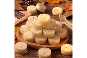 DEVI Soy Tea Lights Candles 25 Pack, Tealight Candles Bulk-4 Hours Long Burning, Unscented White Small Mini Tea Light Candles-Burn Clean, Soy Wax Melts Emergency Candles