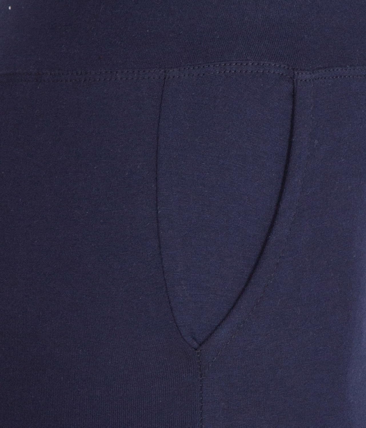 american-elm women's navy blue cotton designer track pants