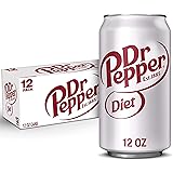 Diet Dr Pepper Soda, 12 fl oz cans (Pack of 12)