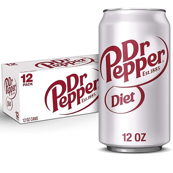 DIET DR PEPPER SODA, 12 FL OZ CANS,...