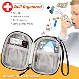 SITHON Insulated Medicine Carrying Case Small Travel Organizer Black view 2