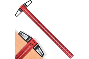 TYDEEY 12, 24, 31, 39 in Ultra-Precision Woodworking Scriber T-Square Ruler 24 in Measuring and Layout Tool, T Type Wood Aluminum Square Rulers for Architect and Carpenter Work