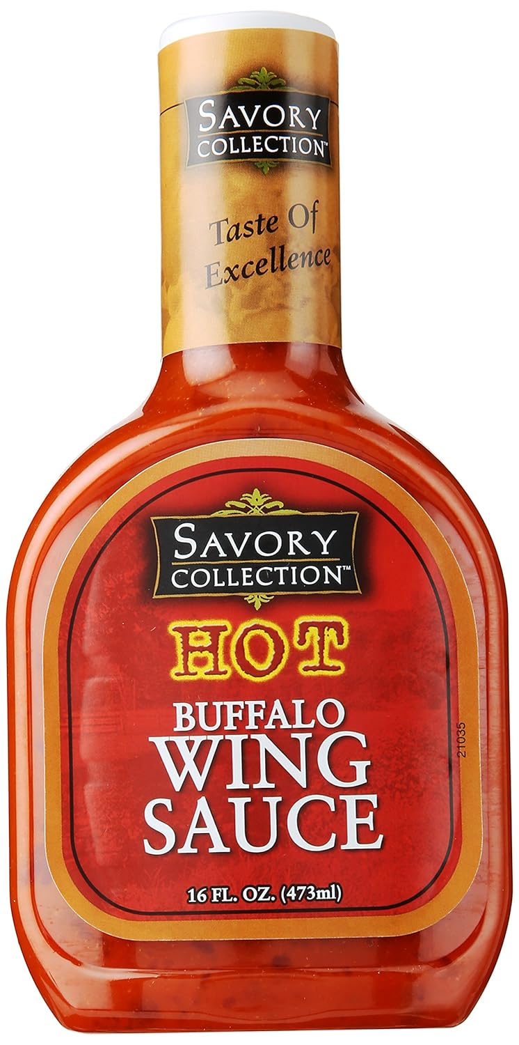 Savory Collecti Wing Sauce Hot, 16 oz Grocery
