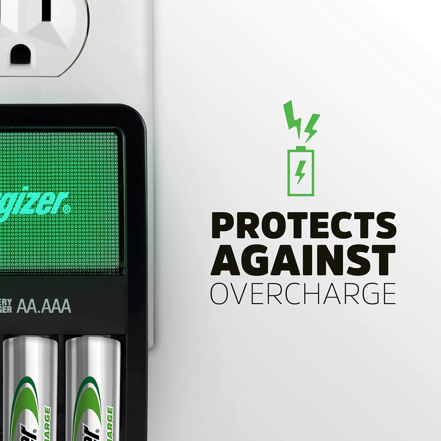 Energizer Rechargeable AA and AAA Battery Charger (Recharge Value) with 4 AA NiMH Rechargeable Batteries: Electronics