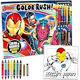 Marvel Avengers Color by Number Coloring Pad Activity Set Iron Man Captain America Color By Number Activity Book Bundle | Crayons, Coloring Pages, Avengers Arts and Crafts for Boys