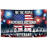 Veterans Day Flag 3x5Feet Patriotic Decorations, 4th of July Independence Day Veterans Day Memorial Day Soldier Flag for Outdoor Yard Patriotic Holiday Banner Gift