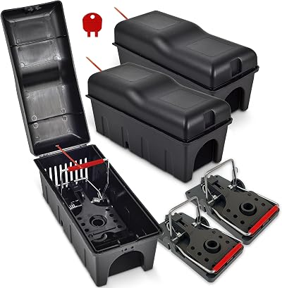Roshield 3X Rat Trap Killer Box Pack of 3 Safety Box Home Shed Garage