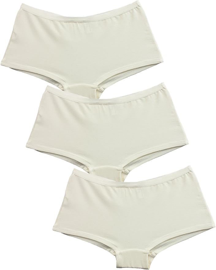 B2BODY 3 Pack Women's Plus Size Organic Cotton Boyshort