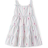 Gymboree,Girls,and Toddler Sleeveless Dresses,6,Striped Flamingos