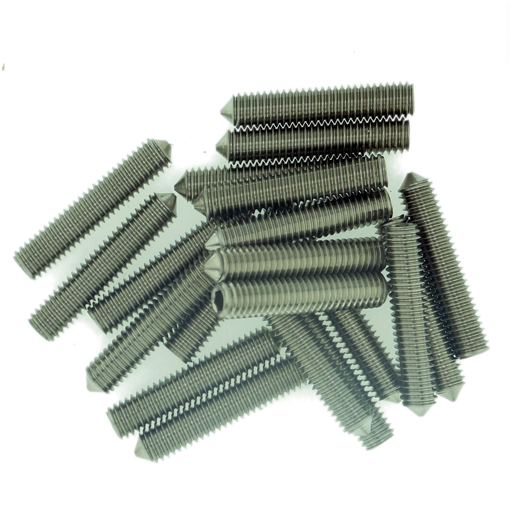 M4 (4mm x 14mm) Hex Socket Grub Screw (Cone Point) - Stainless Steel (A2) (Pack of 20) — image 1