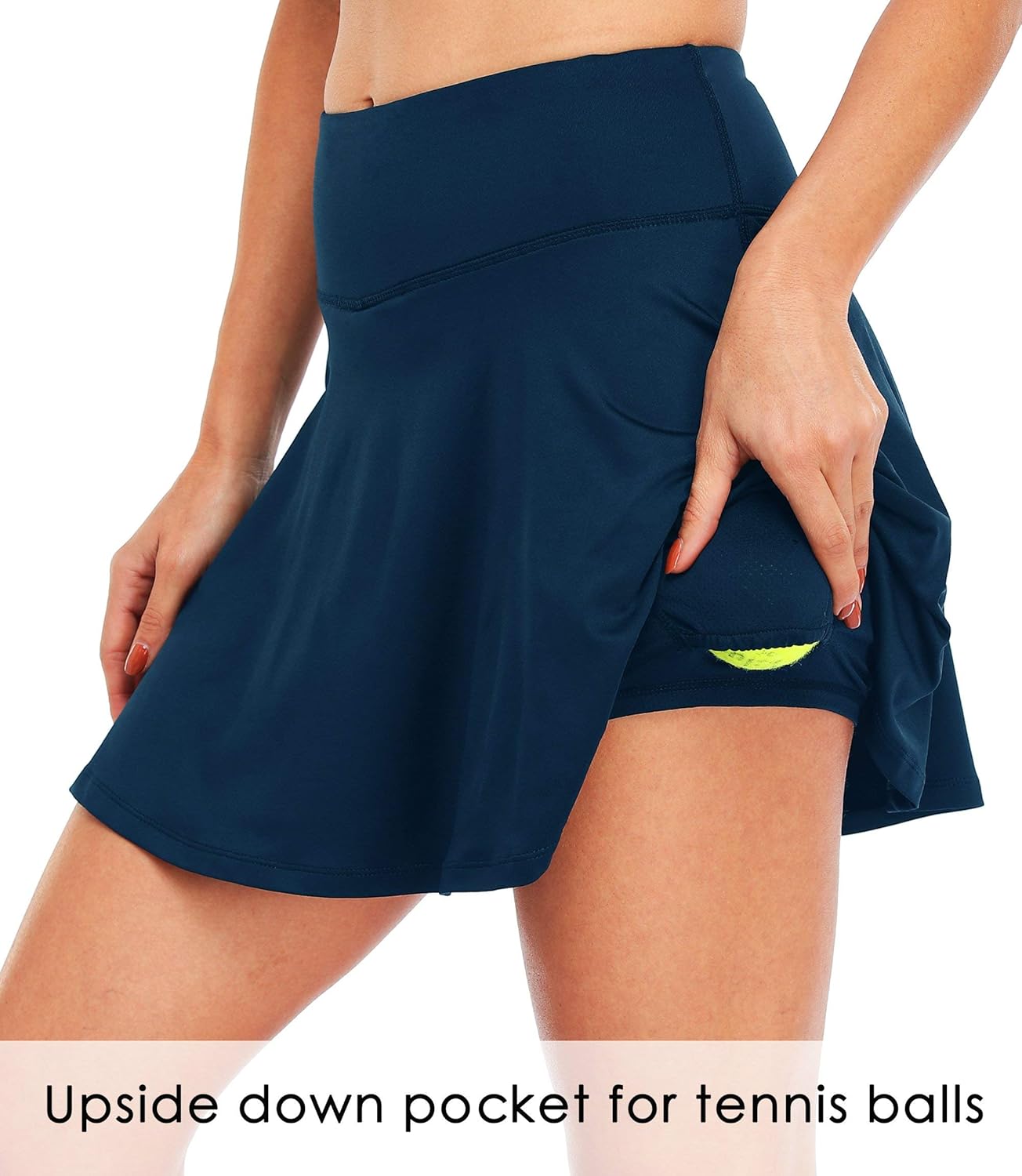 Willit Women's Tennis Skirt High Waisted Golf Athletic Running Skorts Sports Pleated Skirts with Ball Pockets UV Protection: Sports & Outdoors
