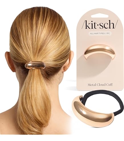 Amazon.com : Brilliant Double Cuff Arched Metal Hair Tie  display picture 3