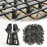 Strasee 100Pcs 1-3/16" Snap Rebar Chairs Plastic