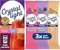 Crystal Light Mixology Drink Mix Variety Pack, 9 Packets, for Convenient On-the-Go Flavorful Hydration, Artificially Flavored