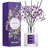 Airkeep Reed Diffuser Set,3.38 fl oz (100 ml) - Grapefruit Lemon Oil Diffusers with 8 Reed Sticks,Home Fragrance Reed Diffuser for Bathroom Shelf Decor