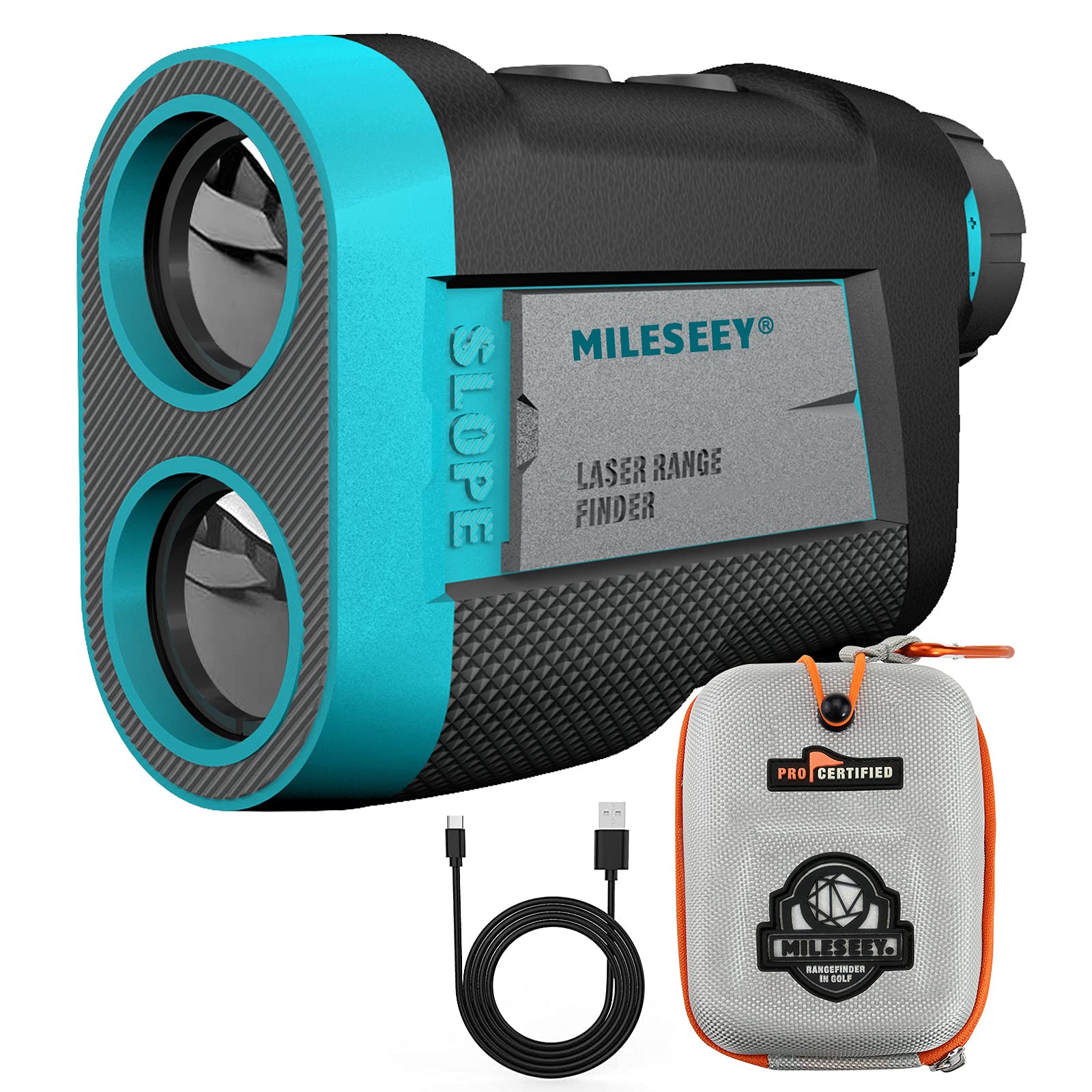 MiLESEEY Rechargeable Golf Range Finder with Slope On/Off Switch, Magnetic Range Finder Golf 660Yds Flag Lock Vibration for Golf Cart, ±0.55Yd Accuracy-Tournament Legal Rangefinders