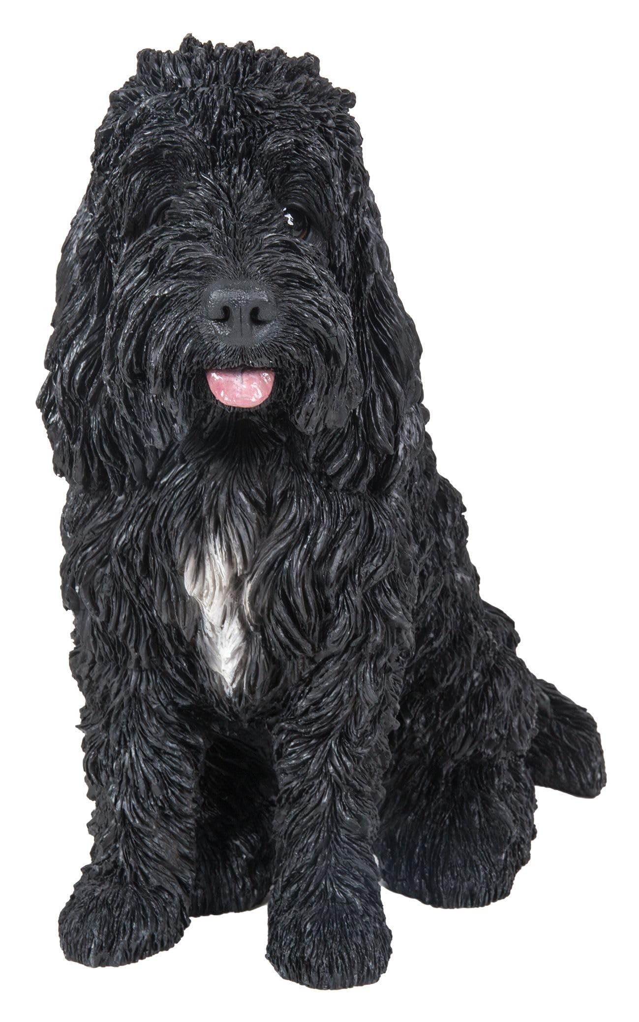 Vivid Arts - Real Life Sitting Black Cockapoo Home or Garden Decoration (XRL-CKP1-A)