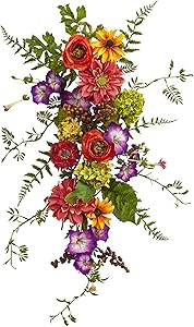 Nearly Natural 4578 Garden Flower Teardrop,24"