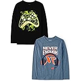 The Children's Place Boys Gamer,Cars,Sports Long Sleeve Graphic T-Shirts,2 Pack