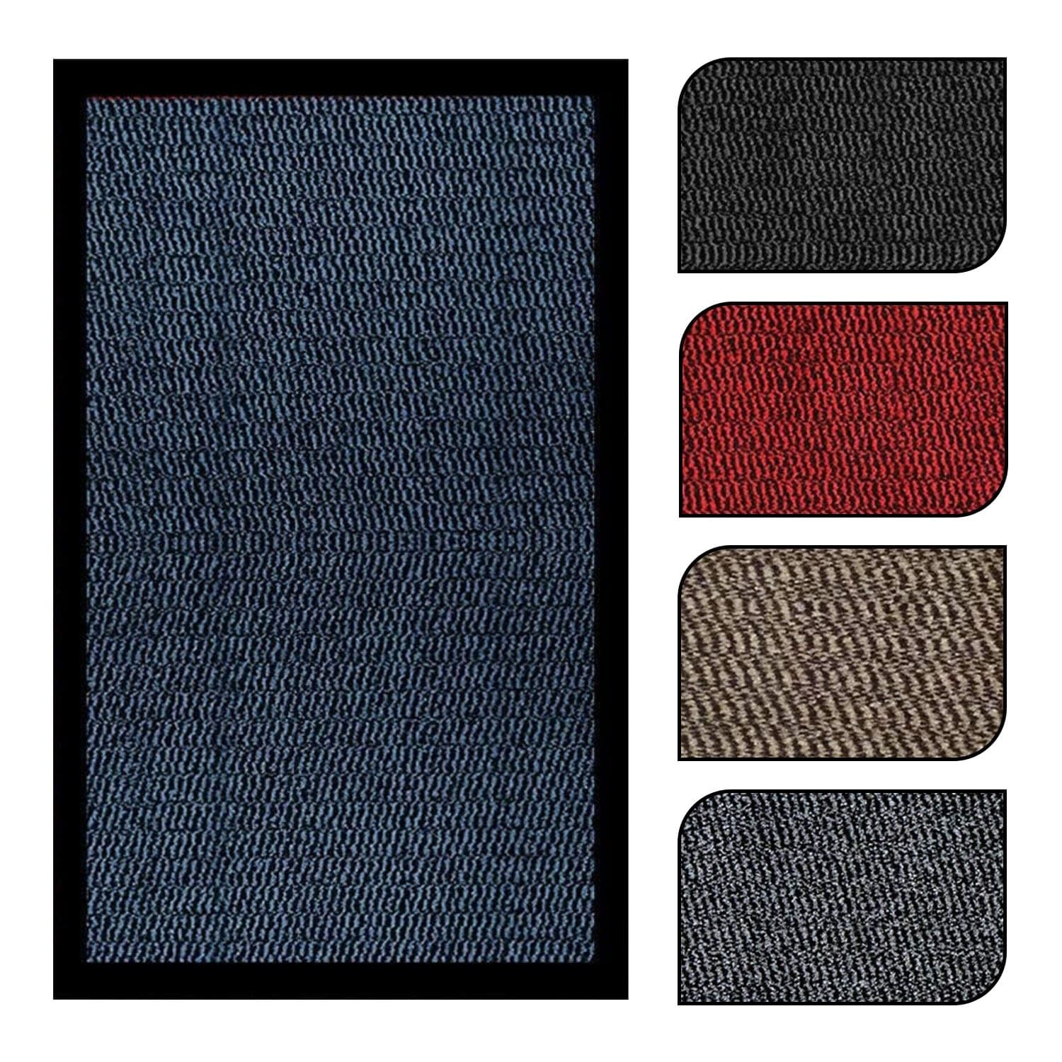 JKZ RUG AND DOORMATS Door Mat Heavy Duty Non Slip Outdoor Indoor Door Mat Rubber Door Floor Mats Kitchen Mats Dirt Trapper Barrier Mats Washable Entrance Mats