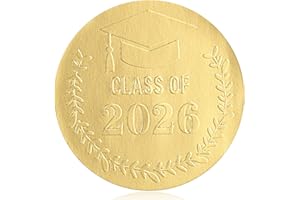 120pcs Class Of 2026 Stickers, 3.8cm/1.5in Waterproof Paper Graduation Labels Ideal Decorations for Envelopes Seals Present B