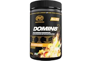 PVL Gold Series Domin8 | Pre-workout Superfuel - full dose Preworkout - 520 g - Peach Mango Punch