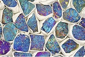 Digging Dolls: 3 Pieces of Chalcopyrite Peacock Ore from Mexico - Each Piece 1.25"-1.75" - Raw Natural Crystals, Rocks, Stones for Wire Wrapping, Jewelry Making, Educational Specimens, Reiki