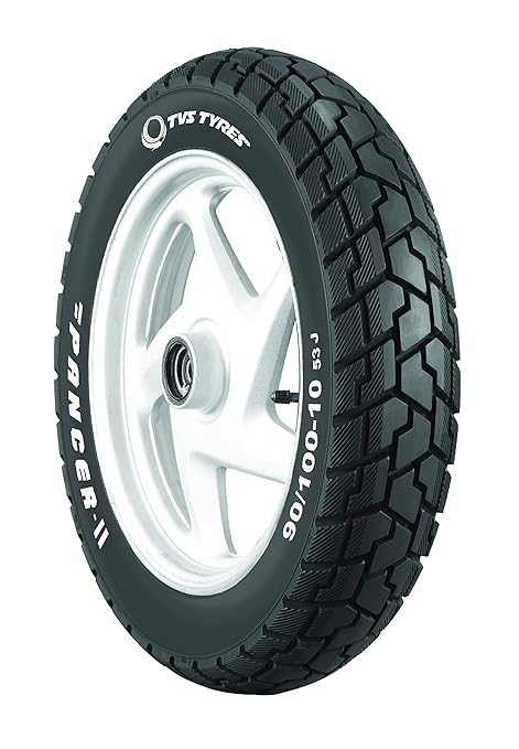 TVS Pancer II 90/100-10 53J Tubeless Scooter Tyre, Rear