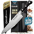 Cutluxe Chef Knife – 8" Razor Sharp Kitchen Knife Forged from High Carbon German Steel – Chef's Knife with Sheath Included, F