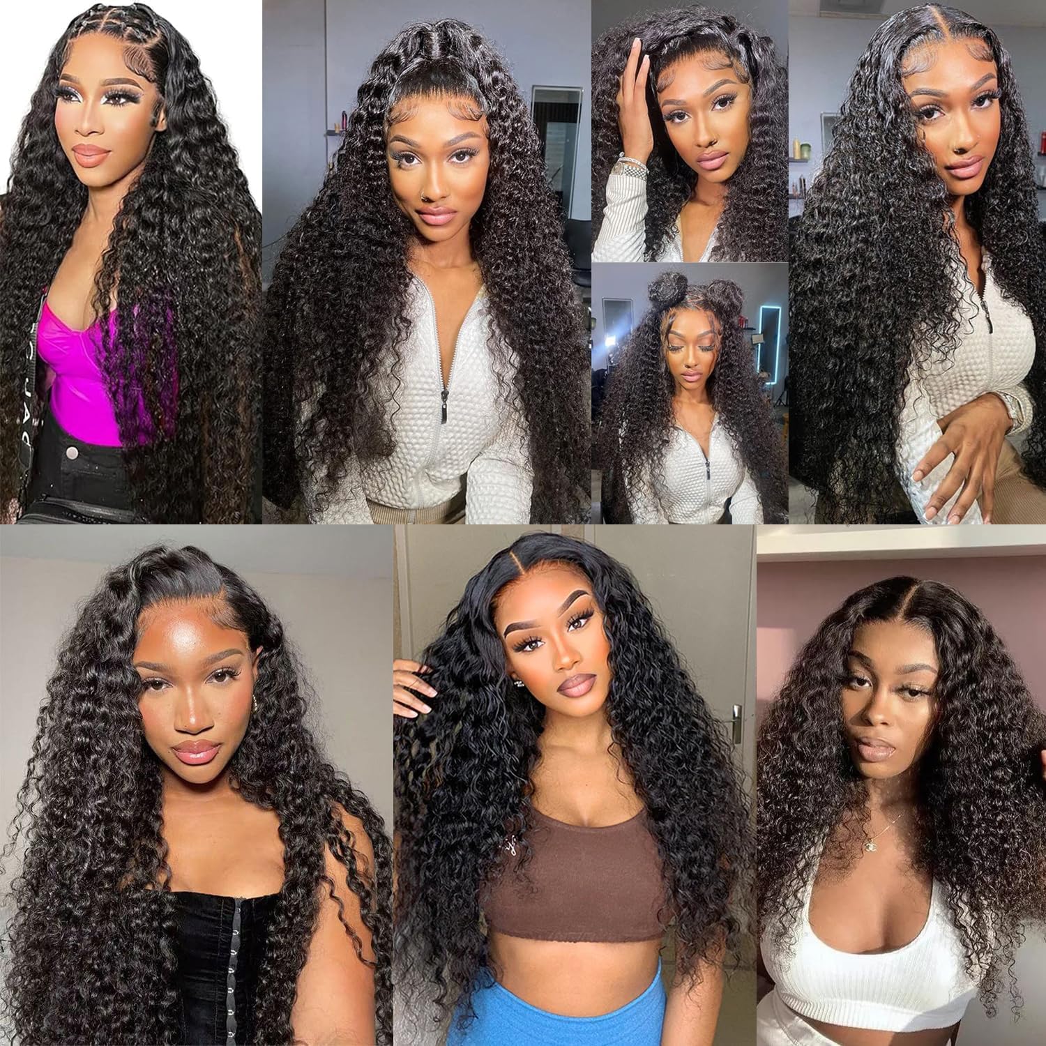 Condition photo showing New/Like New for natural black curly wave bundles #1b human hair bundles 26 28 30 inch double weft curly wave human h