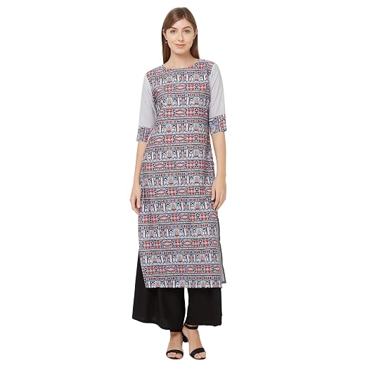 Womens Crepe Straight Kurta