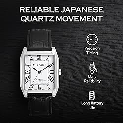 Miykon Vintage Watches for Men - Tank Square Silver