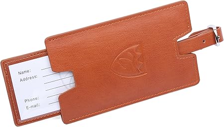 Tradara Kofferanhanger Mit Namensschild Aus Echt Leder Gepackanhanger Fur Reisekoffer Kofferschild Verdeckt Namensschild Fur Koffer Reisetasche Adressanhanger Fur Trolley Cognac Braun Amazon De Koffer Rucksacke Taschen