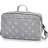 Hacaroa Small Diaper Bag with Wipes Pocket, Mini Cute Stroller Caddy Crossbody Nappy Bags with Adjustable Strap, Tote Diaper Bag for Baby Boy, Girl, Outdoor, Short Trip, Gray