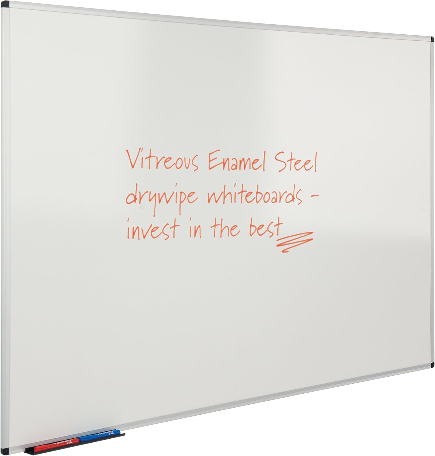 Metroplan Write-on vitreous Enamel Steel whiteboard - 900mm x 600mm, Black