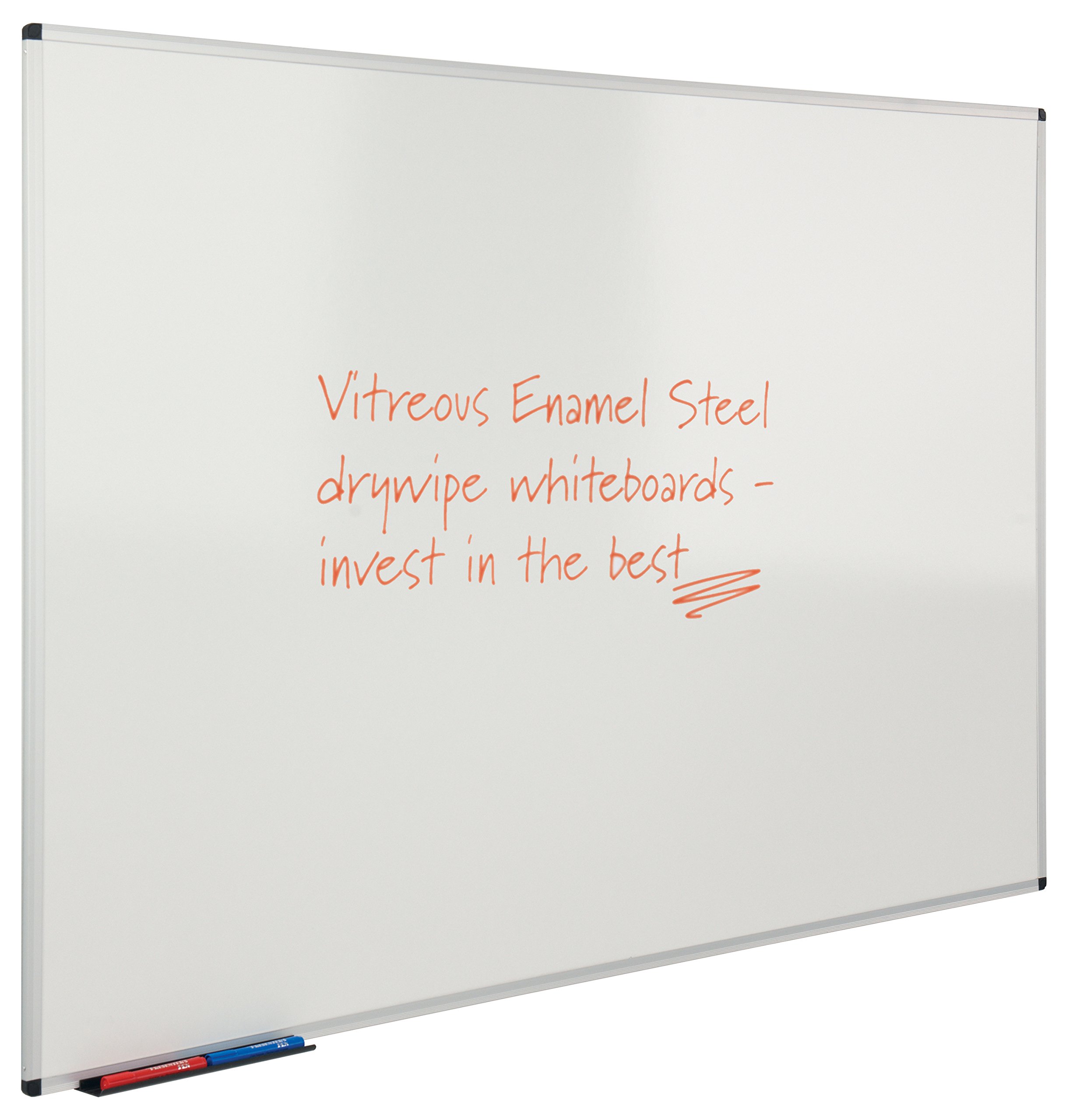 Metroplan Write-on vitreous Enamel Steel whiteboard - 900mm x 600mm