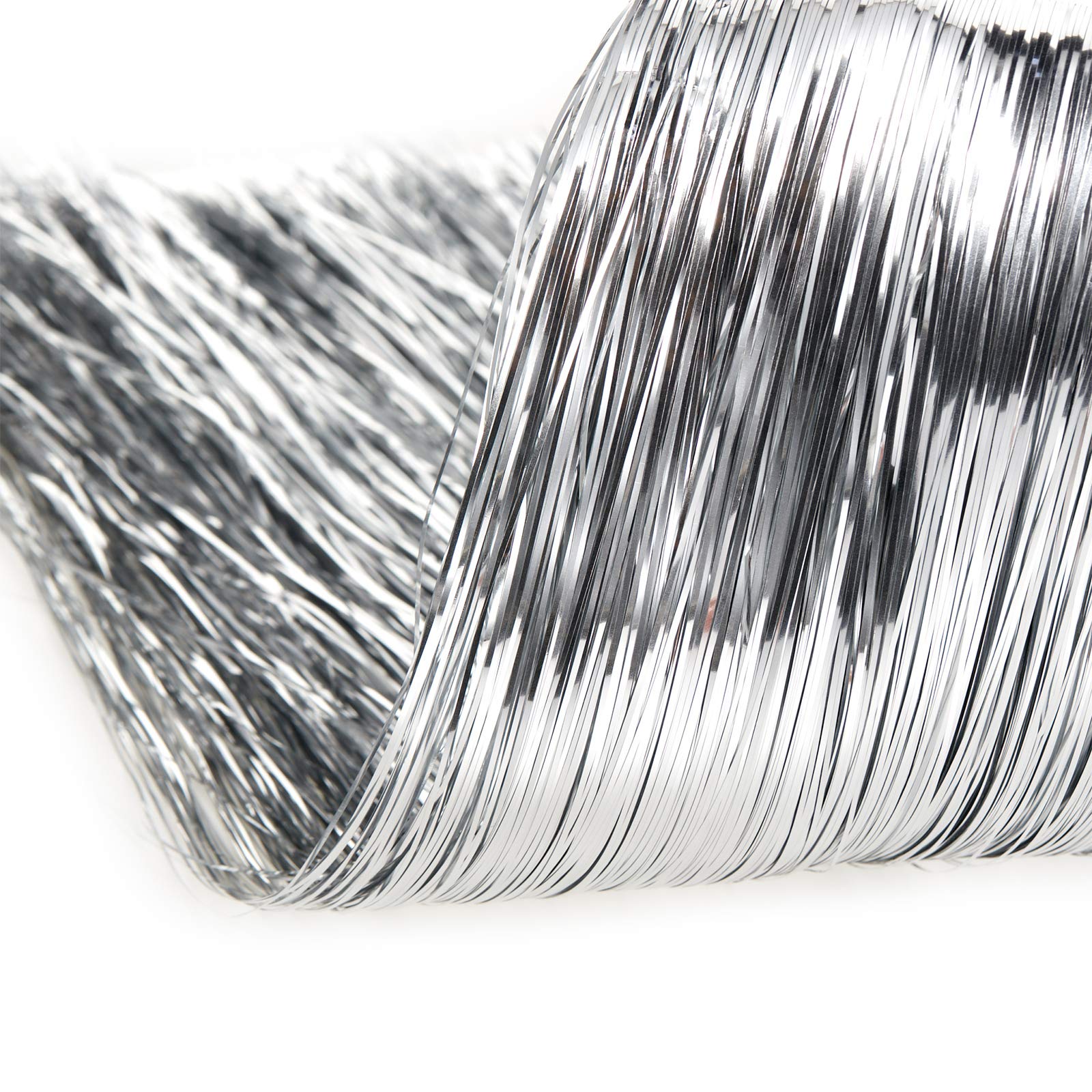 2500 Strands Decorations Tinsel Garland Tinsel Foil Fringe Icicles for Christmas Home Holiday Decor Birthday Graduation Supplies (Silver)