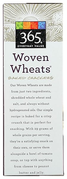 365 BY WHOLE FOODS MARKET, WOVEN WHEAT CRACKERS, 8.5 OUNCE