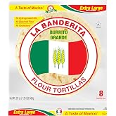 La Banderita&reg; Burrito | 10" Flour Tortillas | 20 oz.| 8 Count (Pack of 4)
