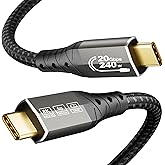 ZIKNYDO USB C Data Cable 3.3FT, USB C 3.2 20Gbps Data Transfer, 8K@30Hz, 4K@60Hz/ 144Hz USBC to USBC Video Cable, 240W Fast C
