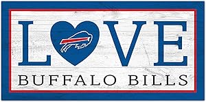 Fan Creations NFL Buffalo Bills Unisex Buffalo Bills Love Sign, Team Color, 6 x 12
