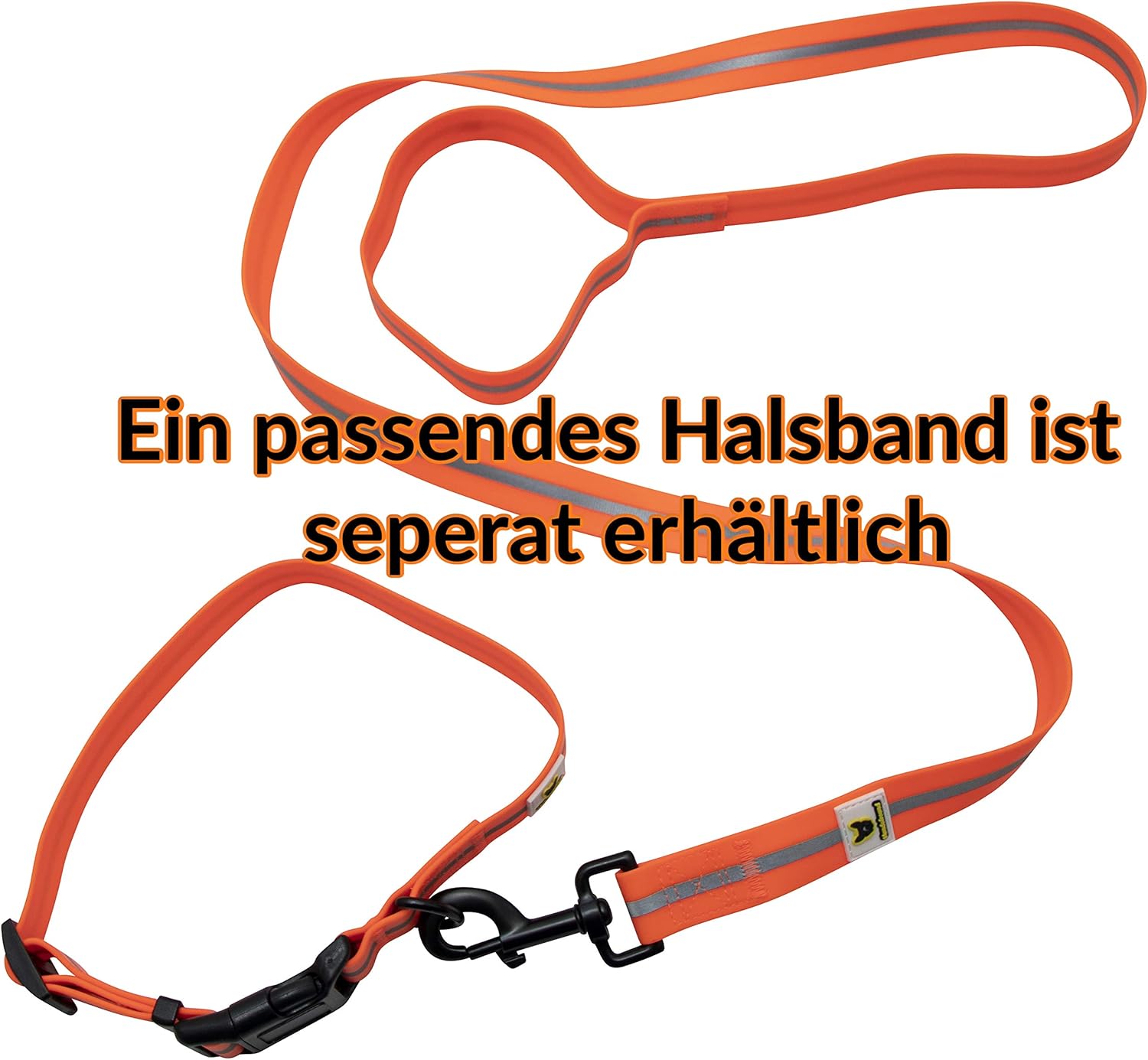Hundefreund Soft Dog Lead 150 cm, Safe Lead for All Dogs Neon Bright (Orange) - Image 5