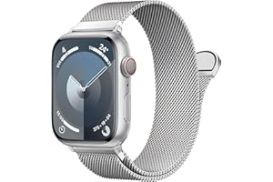 MARGE PLUS Stainless Steel Milanese Loop Compatible with Apple Watch Band 46mm 42mm 44mm 45mm 49mm 38mm 40mm 41mm men and women, Magnetic Clasp Replacement for iWatch Bands Ultra Series 10 9 8 7 SE 6 5 4 3 2 1
