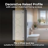 BG Electrical Nexus Metal Shaver Socket Black Nickel 115V/240V 2-Pin Bathroom view 3