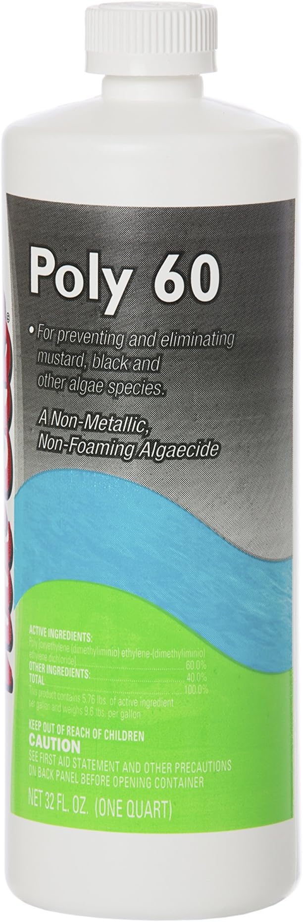 NuClo Quart Black Algaecide Poly 60 for Swimming Pools