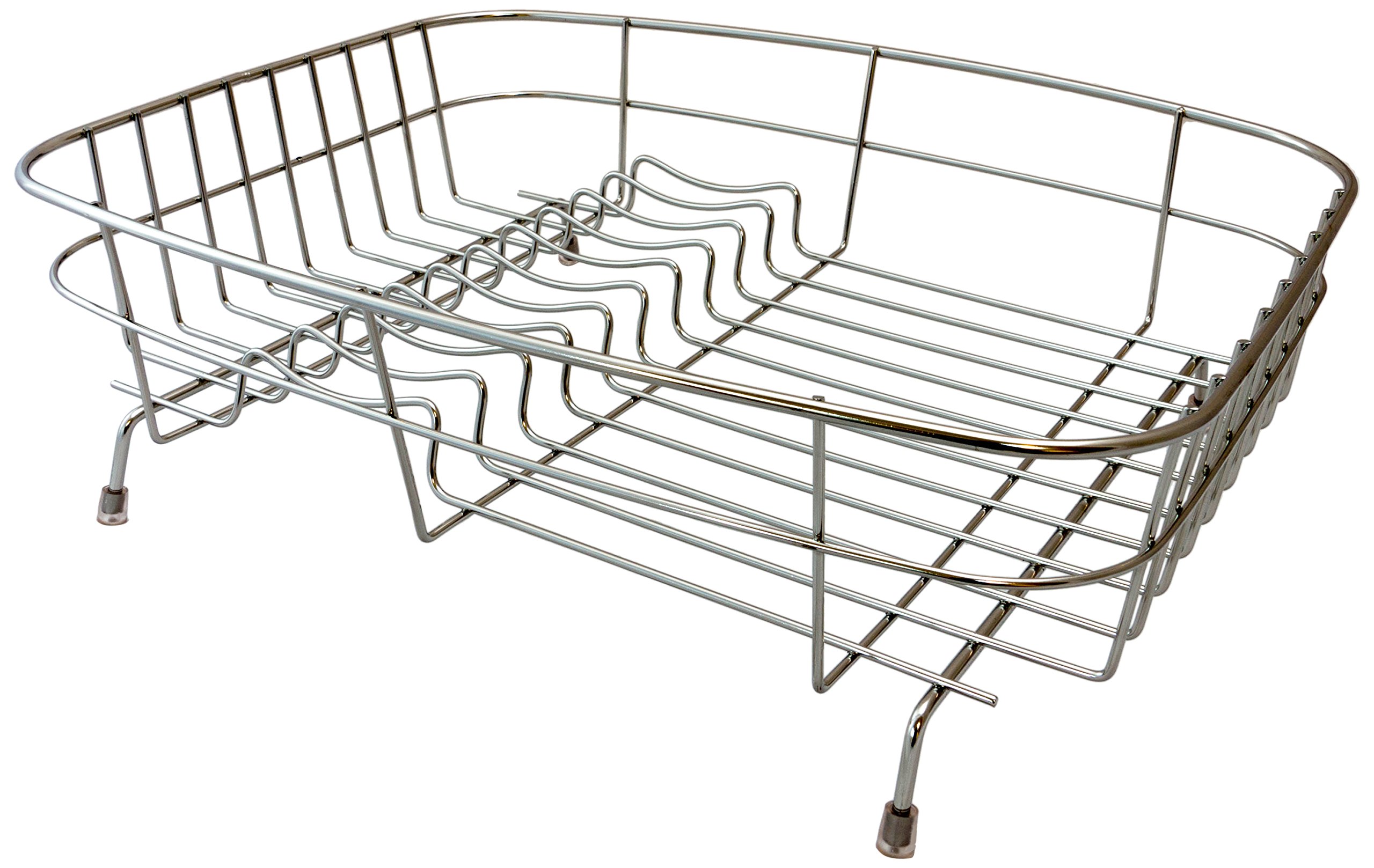 Delfinware Stainless Steel Standard Dish Drainer, Silver
